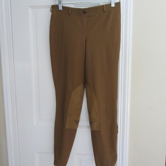 GUTOS Riding Equestrian Breeches – Ribbed / Brownish / Knee Patch - 28 - Picture 1 of 6